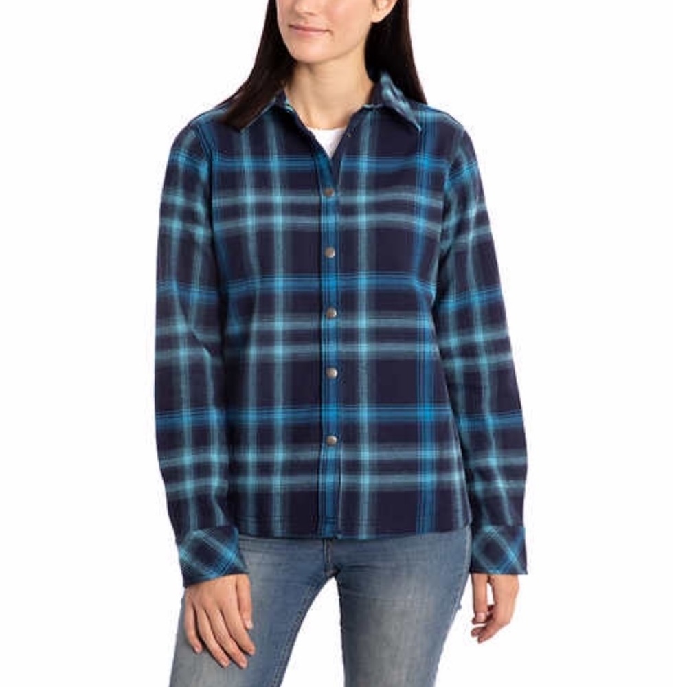 Orvis Ladies' Flannel Shirt Jacket Blue(Blue Nova)